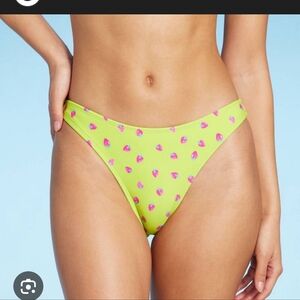 Nwot Wild Fable Green Strawberry Bikini Bottoms 3x